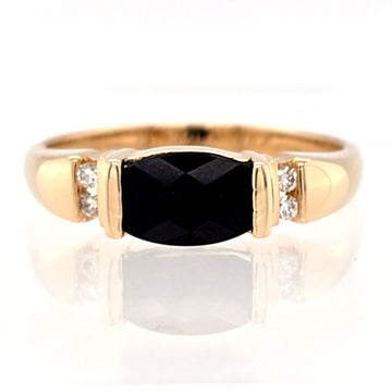 Onyx & Diamond Ring